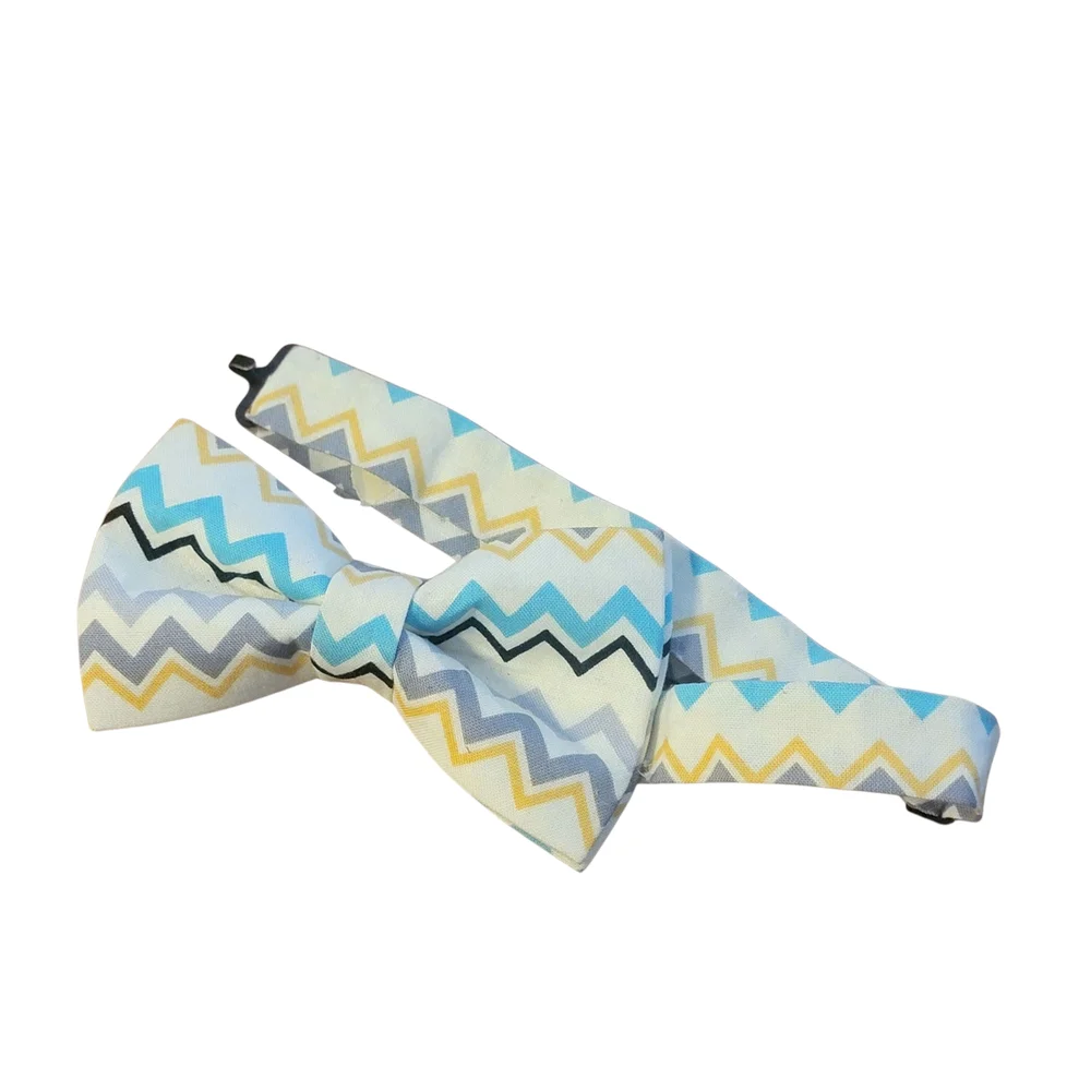 Chevron Patterned Kids Bow Tie
